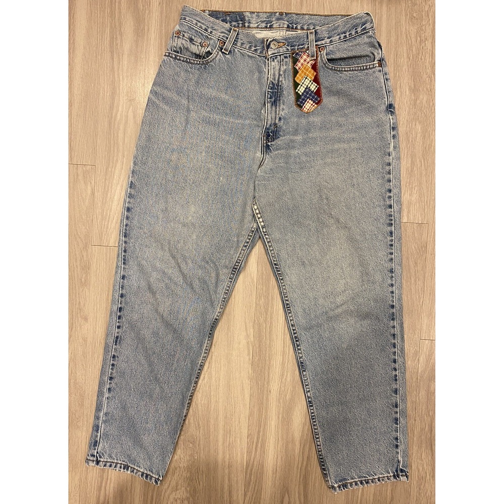 Levi's 550 Patchwork Jeans Womens Size 14 Relaxed Tapered Fit Vintage *Flaws*